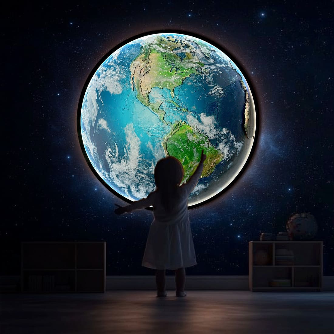 Earth with LED