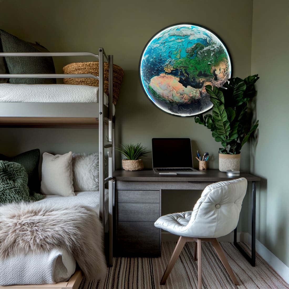 Earth with LED