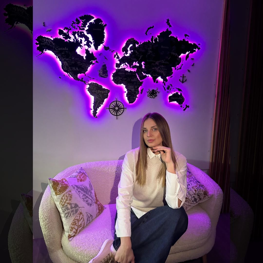 3D LED Perfect World – Cypress wooden map is more than just decor — it's an art piece that will become the heart of your home.