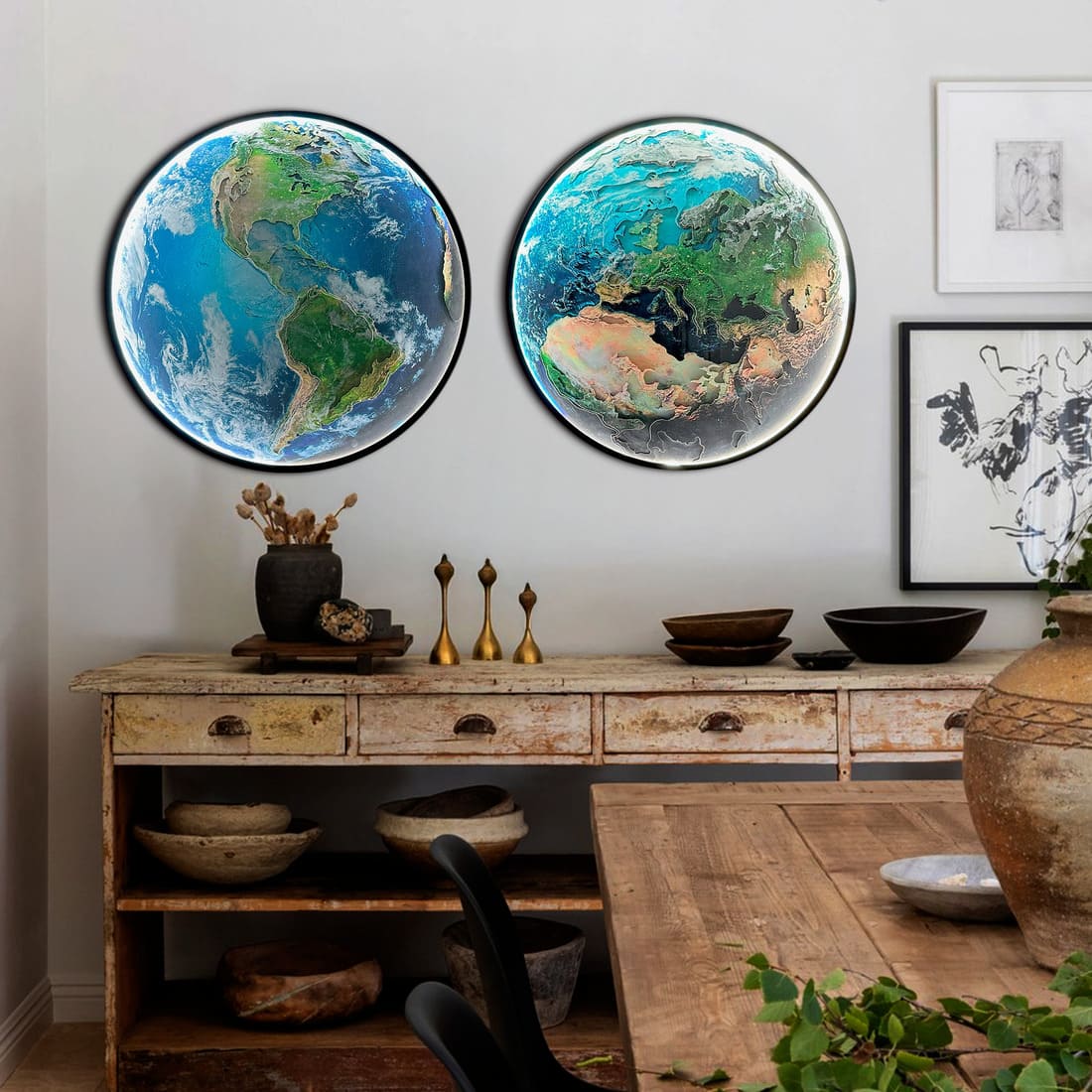 Earth with LED
