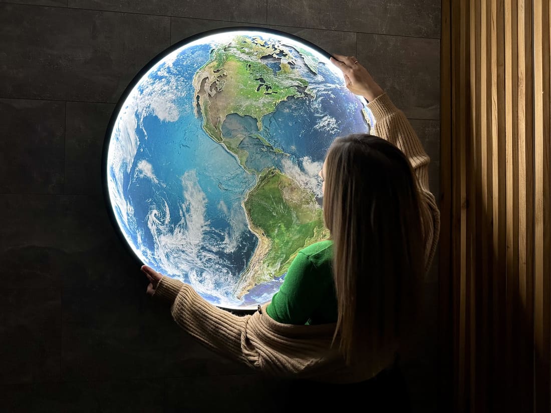 Earth with LED