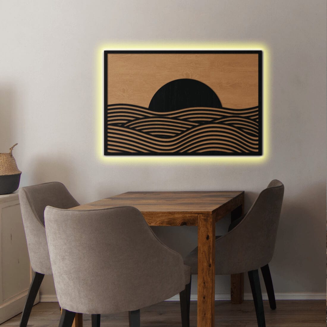 LED Wall Art Decor - Geometric decor Sea