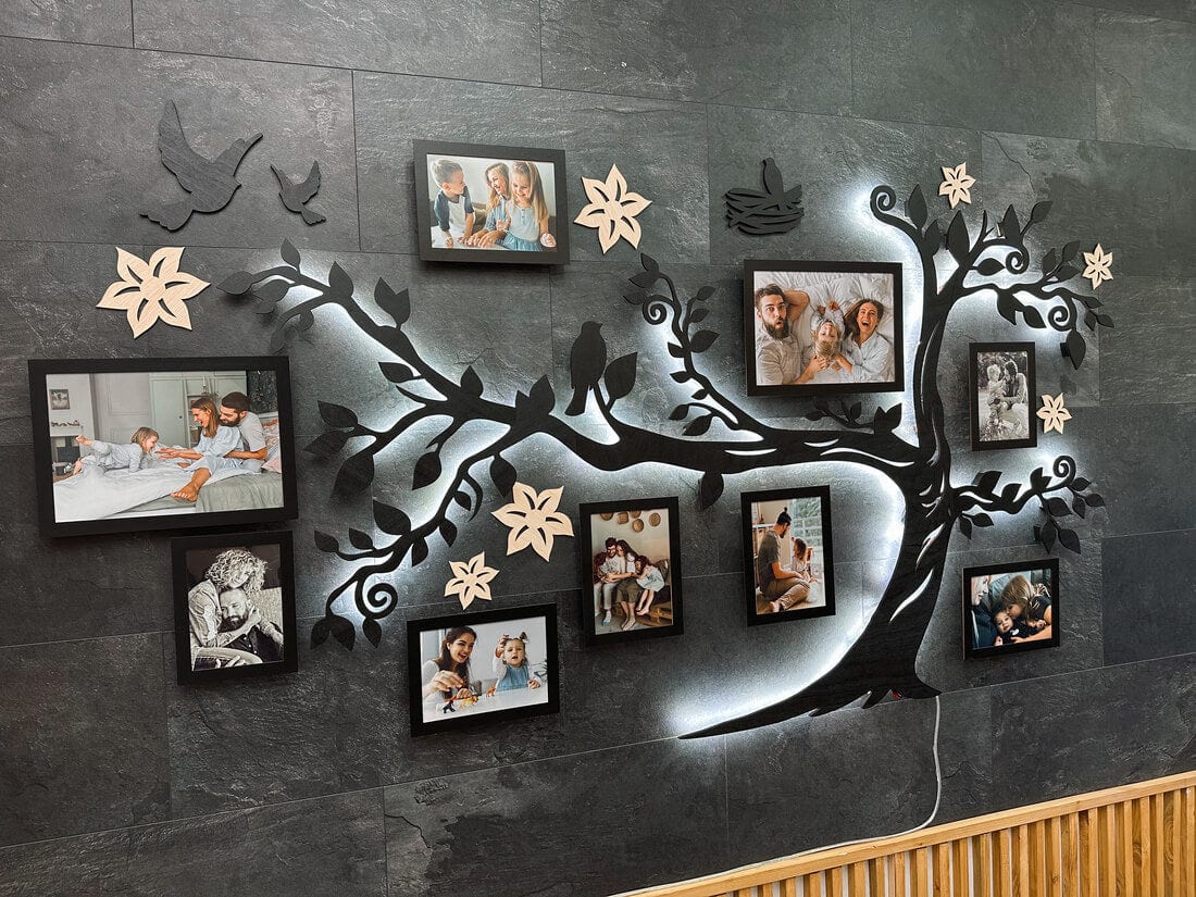 LED Family tree - Standart | Where memories glow | LED backlight for warm, cozy evenings