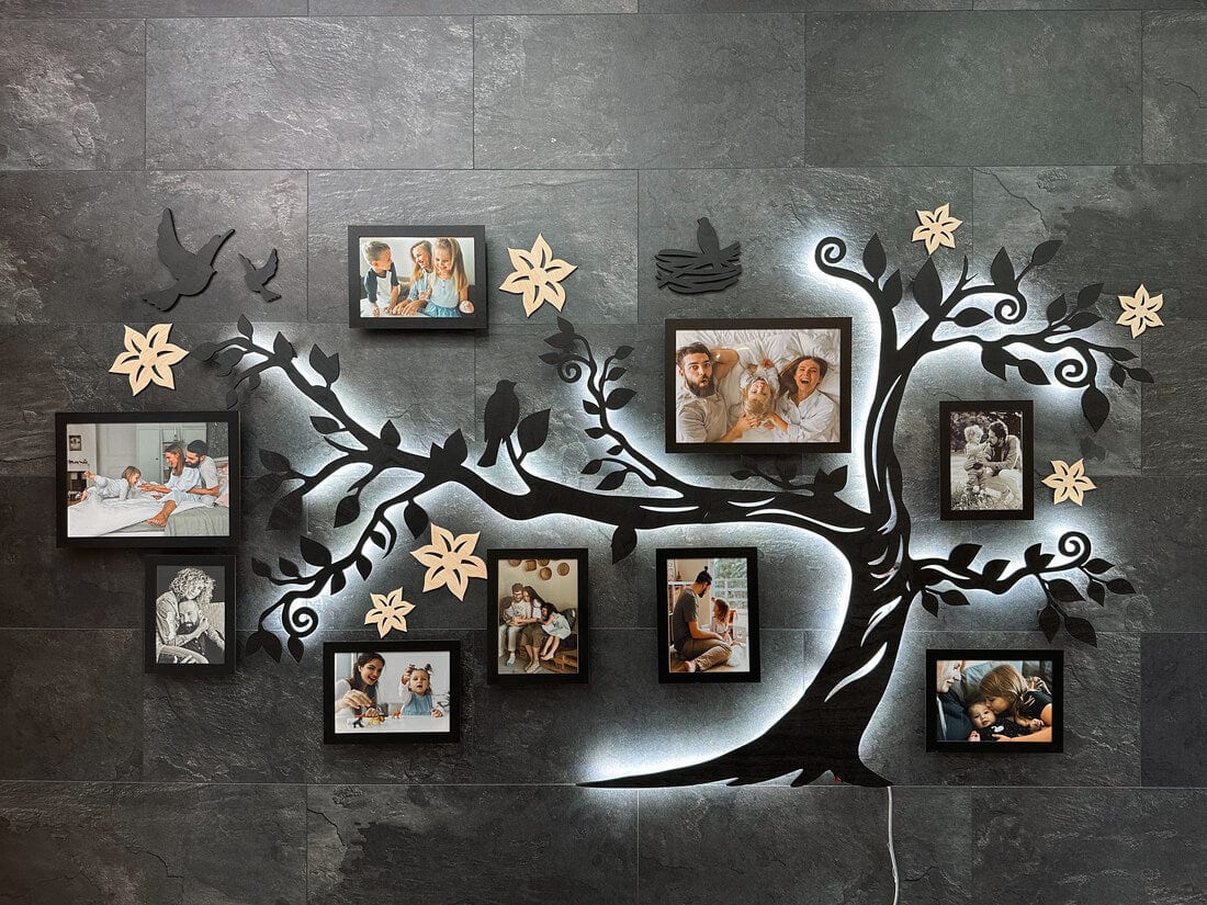 LED Family tree - Standart | Where memories glow | LED backlight for warm, cozy evenings