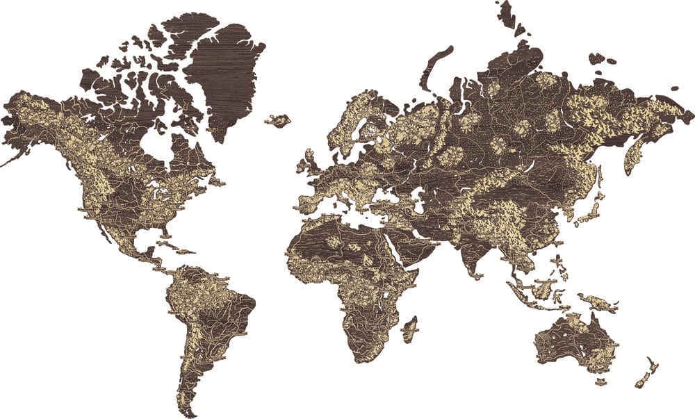 ArtDecor Map - Dark Wallnut