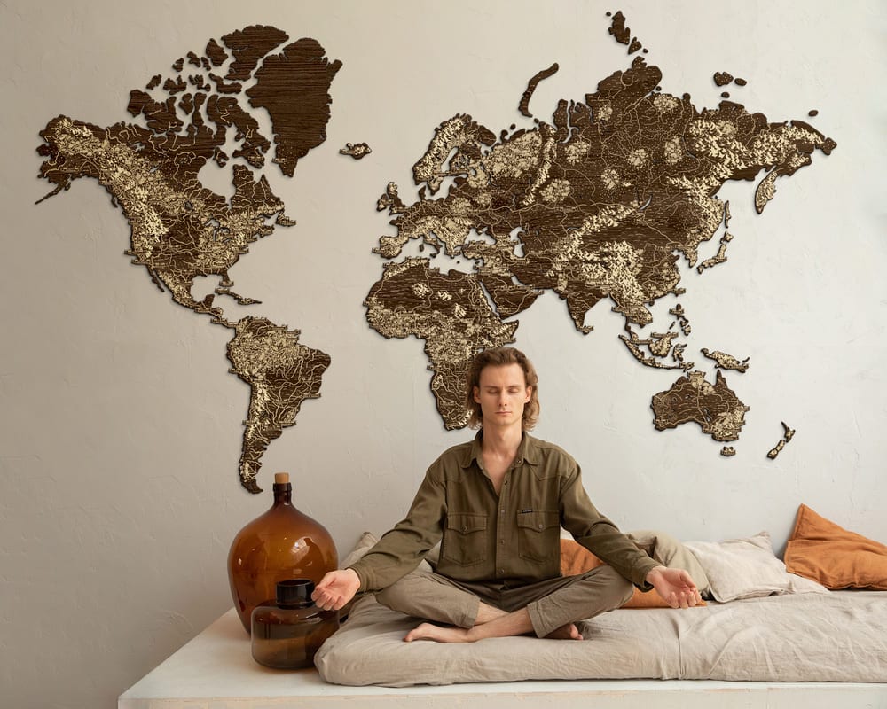 ArtDecor Map - Dark Wallnut