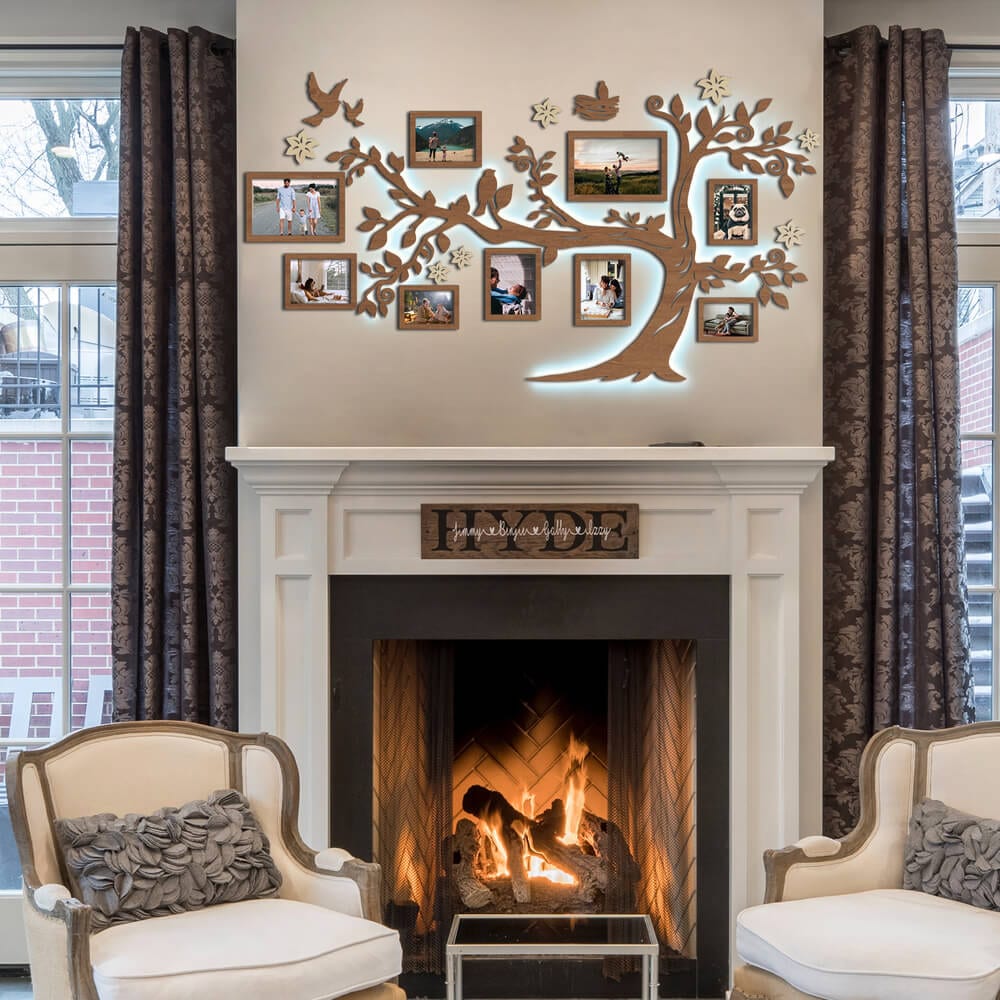 LED Family tree - Standart | Where memories glow | LED backlight for warm, cozy evenings