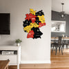 3D Germany Wooden Map - Flag Colors - JustLikeWood