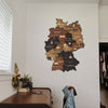 3D Germany Wooden Map - Walnut & Wenge - JustLikeWood