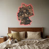 3D LED Germany Wooden Map - Cypress - JustLikeWood