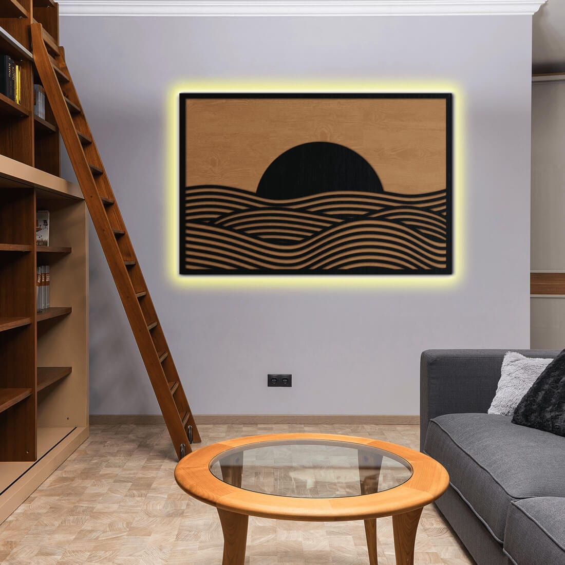 LED Wall Art Decor - Geometric decor Sea