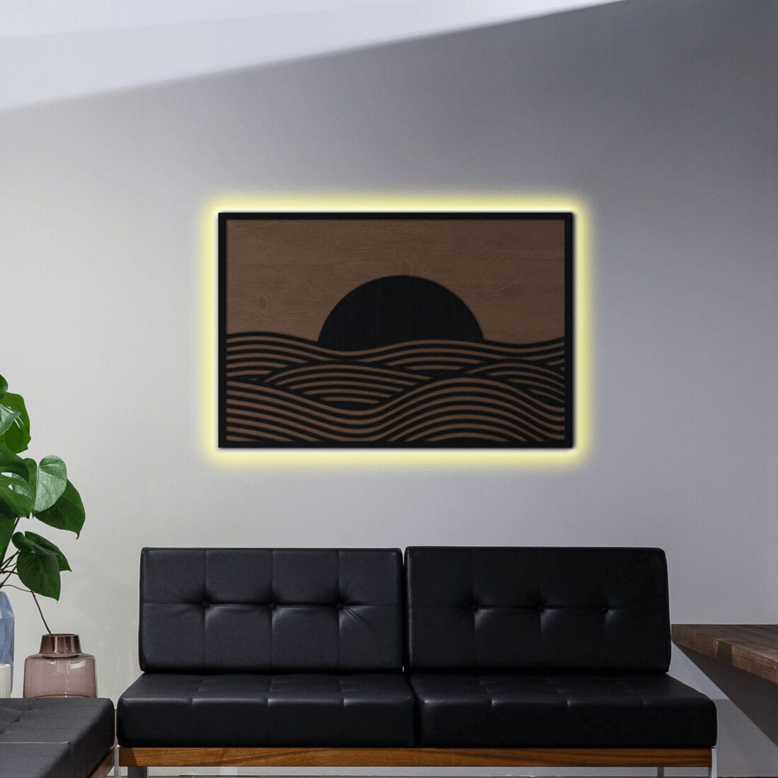 LED Wall Art Decor - Geometric decor Sea