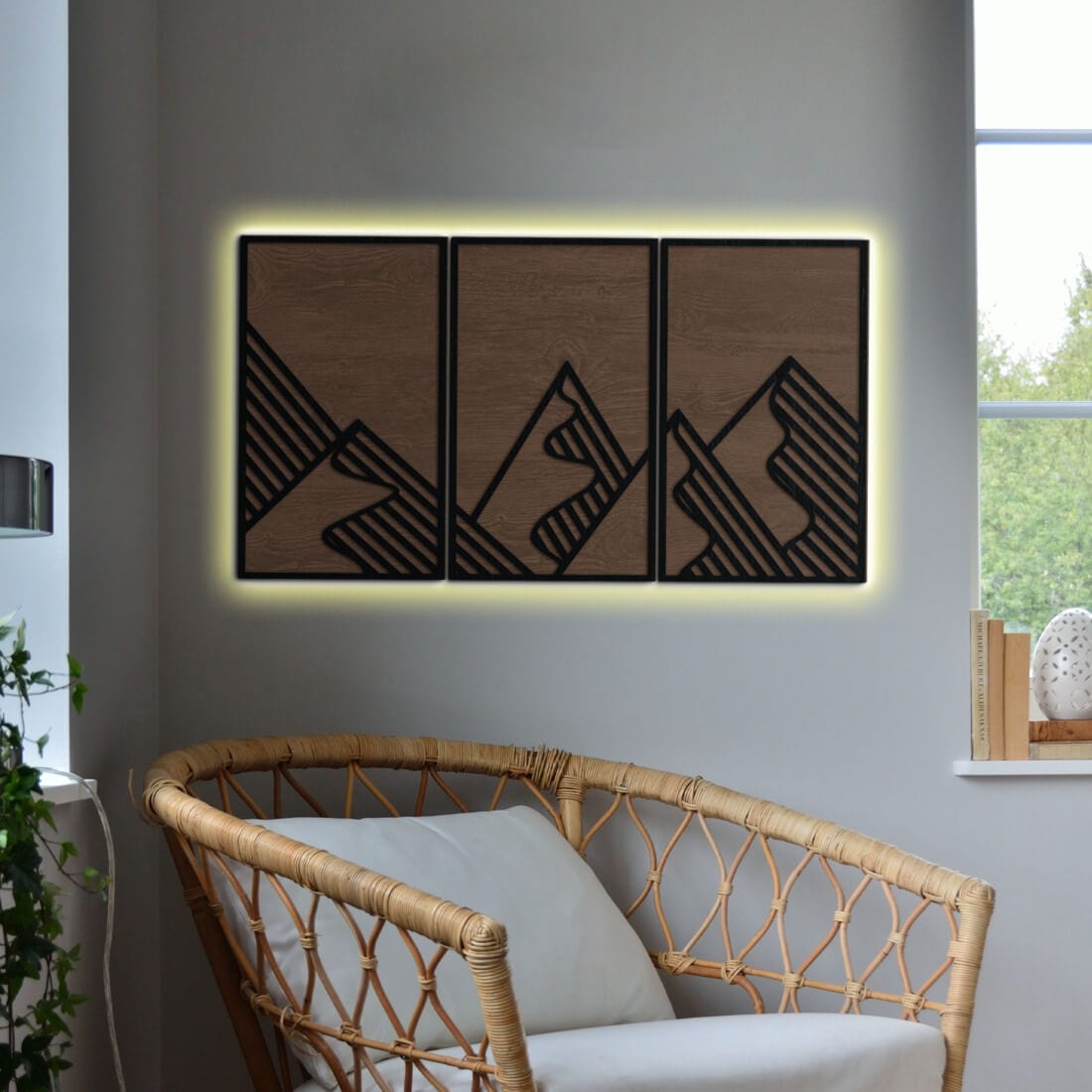 LED Wall Art Decor - Triptych Ukrainian Carpathians