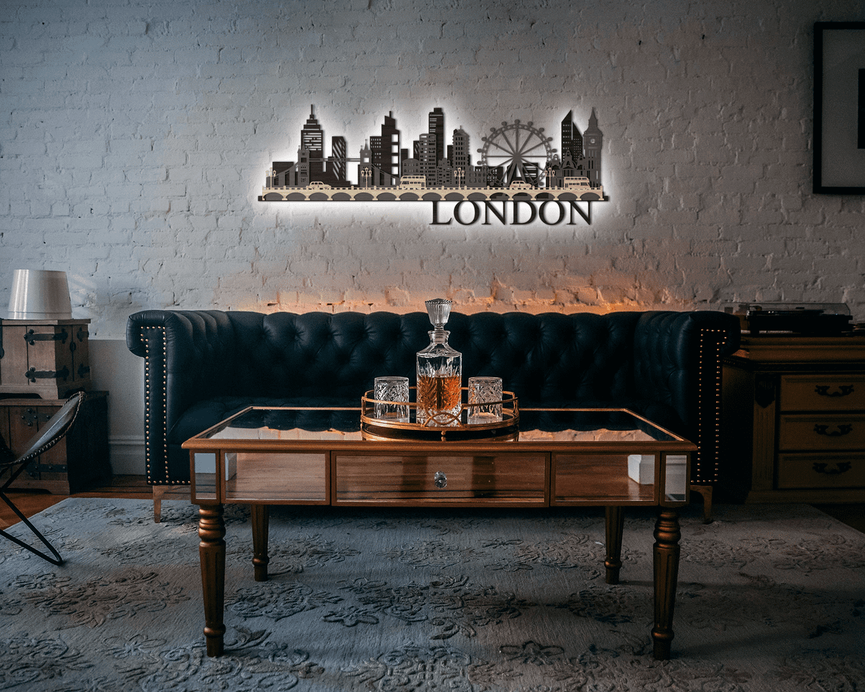 3D LED Wooden City - London