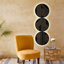 Load image into Gallery viewer, LED Wall Art Decor - Circle triptych
