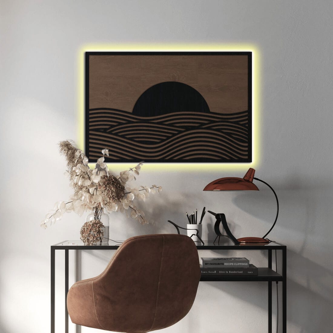 LED Wall Art Decor - Geometric decor Sea