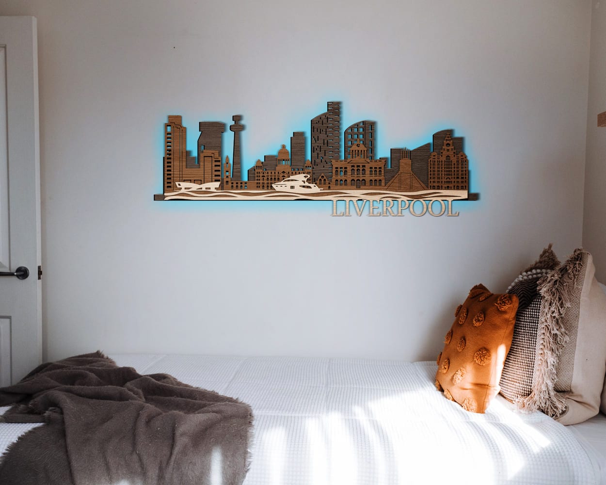 3D LED Wooden City - Liverpool