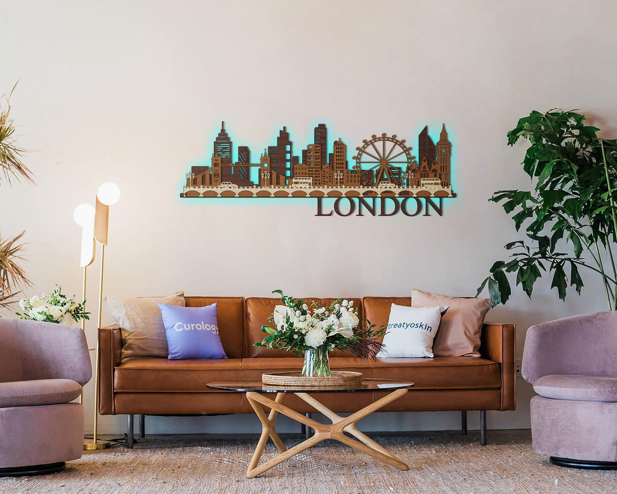 3D LED Wooden City - London