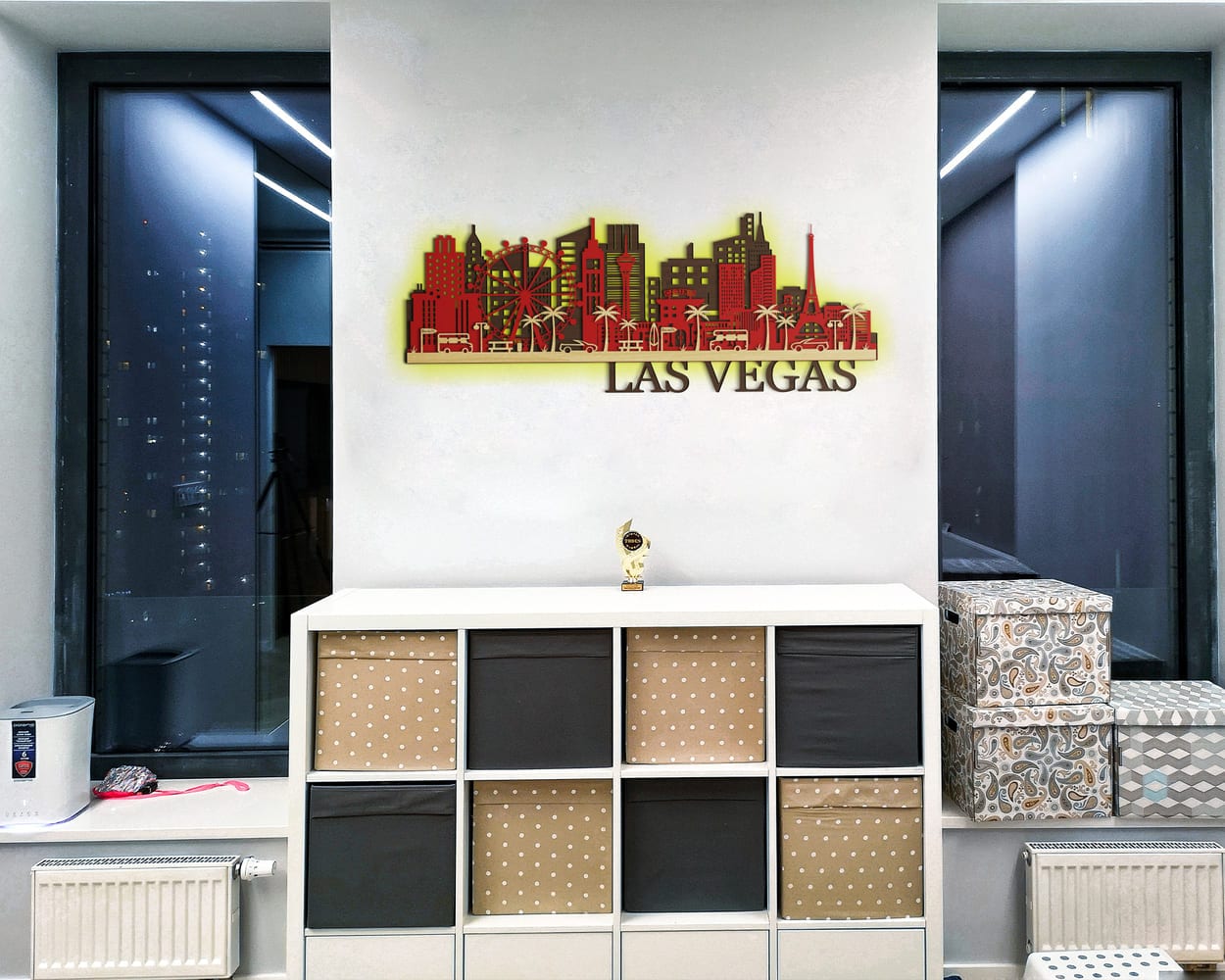 3D LED Wooden City - Las Vegas