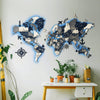 3D LED Colored Wooden World Map (Standart) - Sapphire Blue