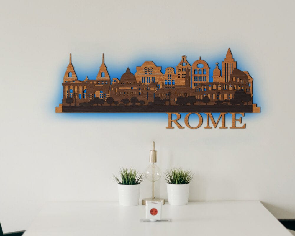 3D LED Wooden City - Rome