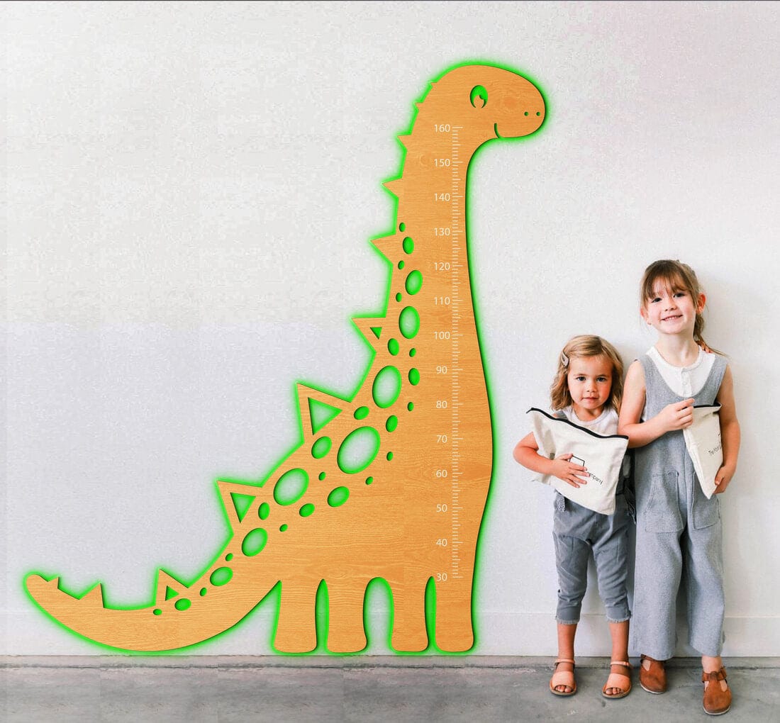 LED Kid`s Growth Charts - Dinosaur