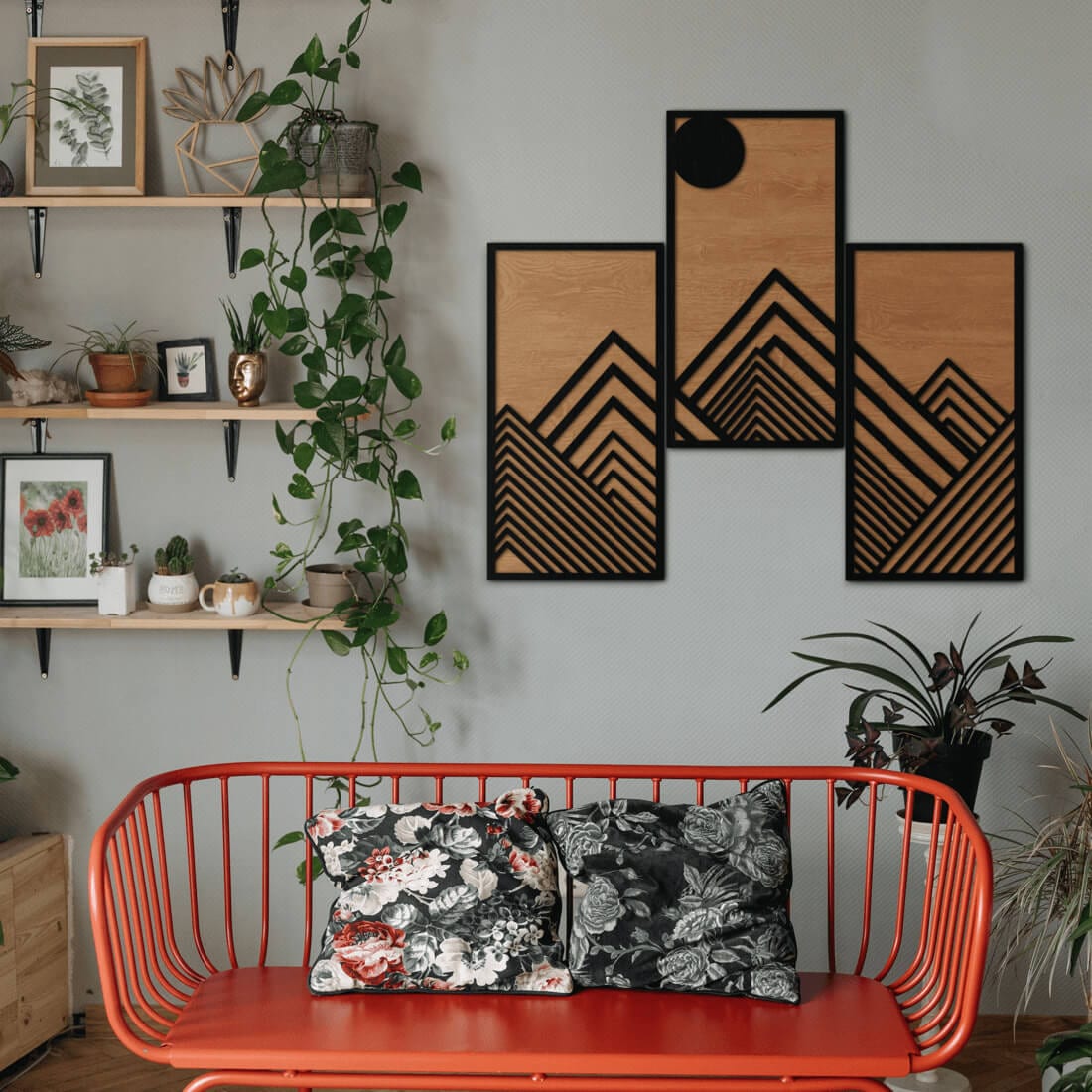 Wall Art Decor - Mountain massif triptych