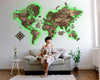 3D LED Wooden World Map Perfect World - Terra