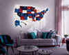 3D LED Map of USA Prime - US Flag Colors