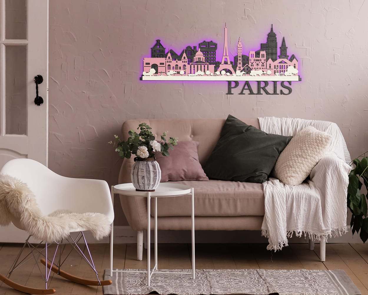 3D LED Wooden City - Paris