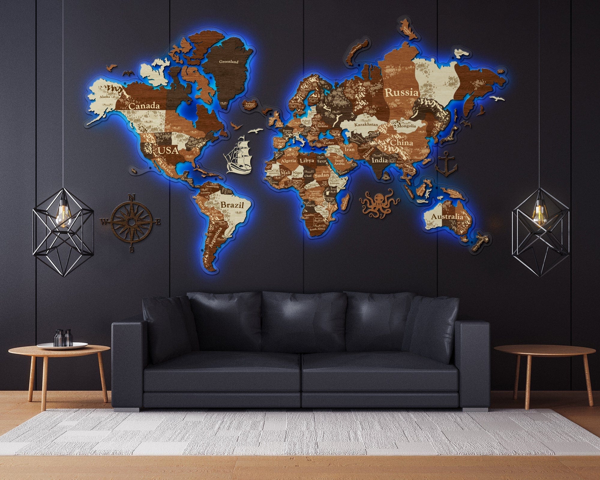 Exquisite Wooden Wall Decor Wooden Paneling Suggestions  World map wall  art, World map wall, World map wall decor