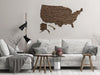 2D Map of USA - Dark walnut