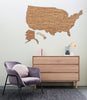 2D Map of USA - Light walnut