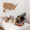 2D Map of USA - Light walnut