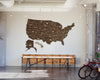 2D Map of USA Prime - Dark walnut