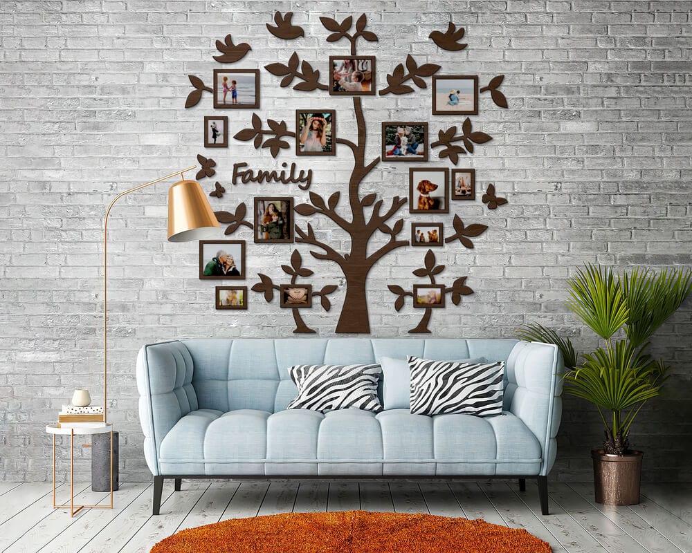 living room family tree wall art
