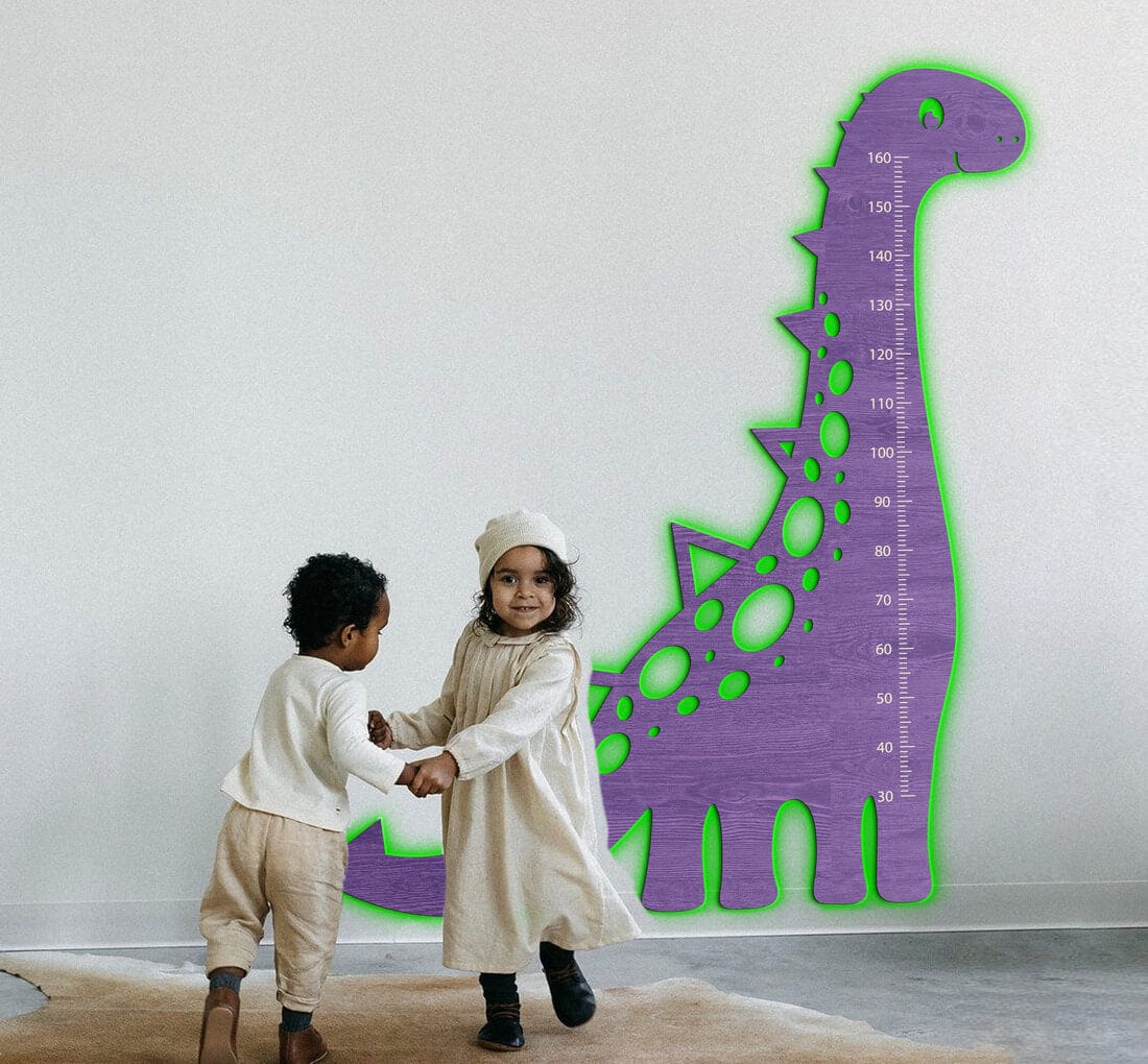 LED Kid`s Growth Charts - Dinosaur