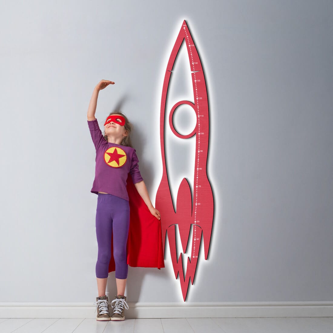 LED Kid`s Growth Charts - Rocket