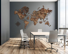 Load image into Gallery viewer, 3D Wooden World Map (Perfect World) - Cypress

