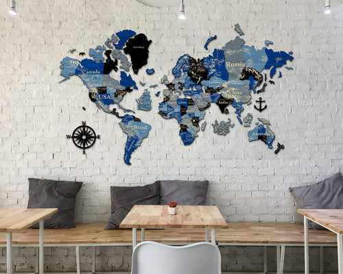 3D World Wall Maps - Explore the Globe in Stunning 3D Detail
