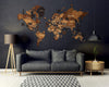 3D Wooden World Map (Standart) - Walnut & Wenge