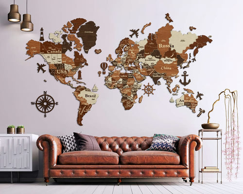 3D World Wall Maps - Explore the Globe in Stunning 3D Detail