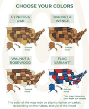 Load image into Gallery viewer, 3D Map of USA - US Flag Colors
