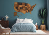 3D Map of USA - Walnut & Wenge