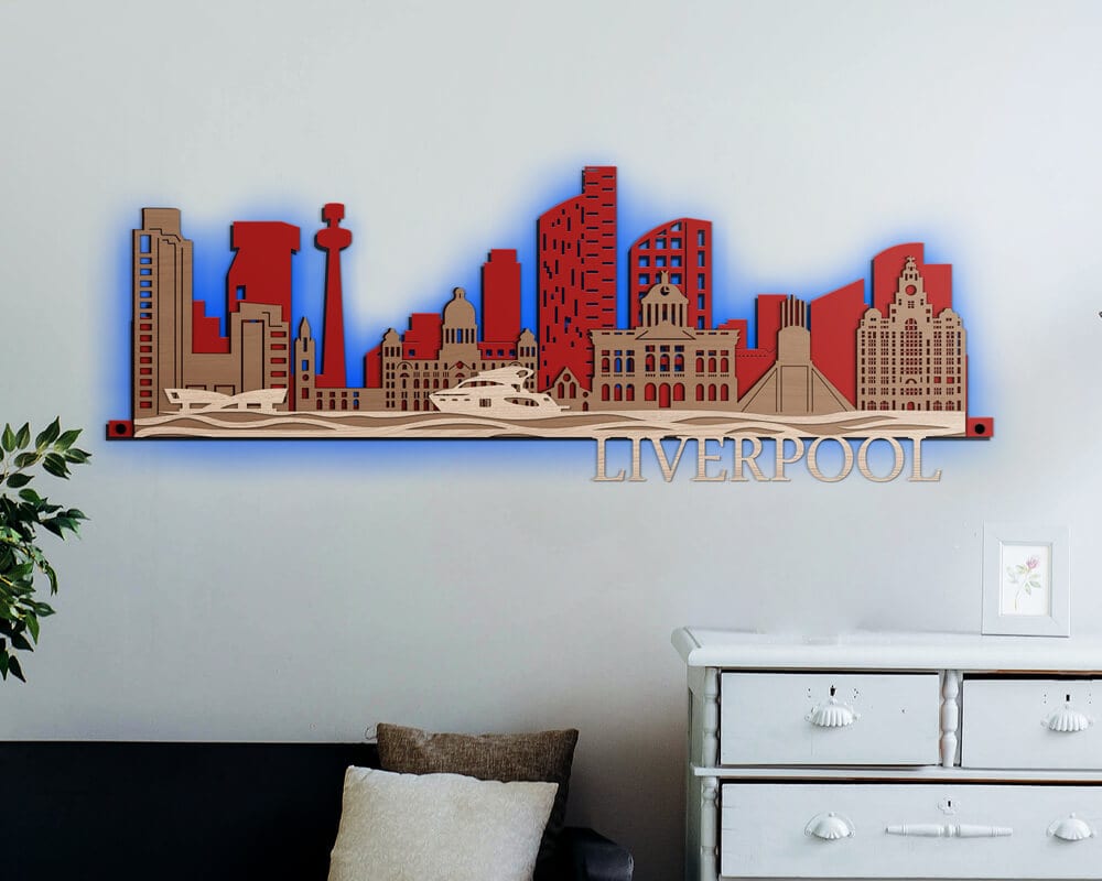 3D LED Wooden City - Liverpool