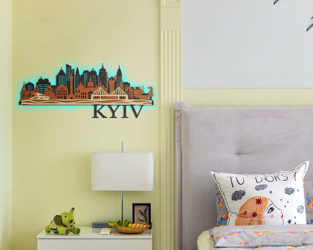 3D LED Wooden City - Kyiv