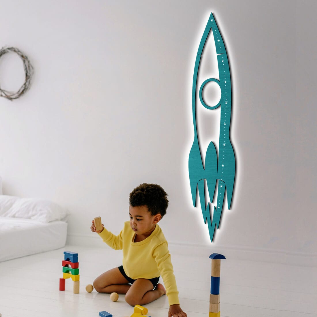 LED Kid`s Growth Charts - Rocket