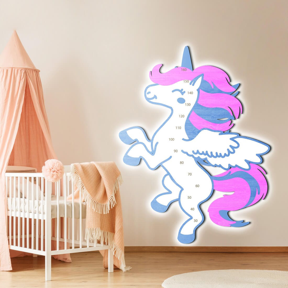 LED Kid`s Growth Charts - Unicorn