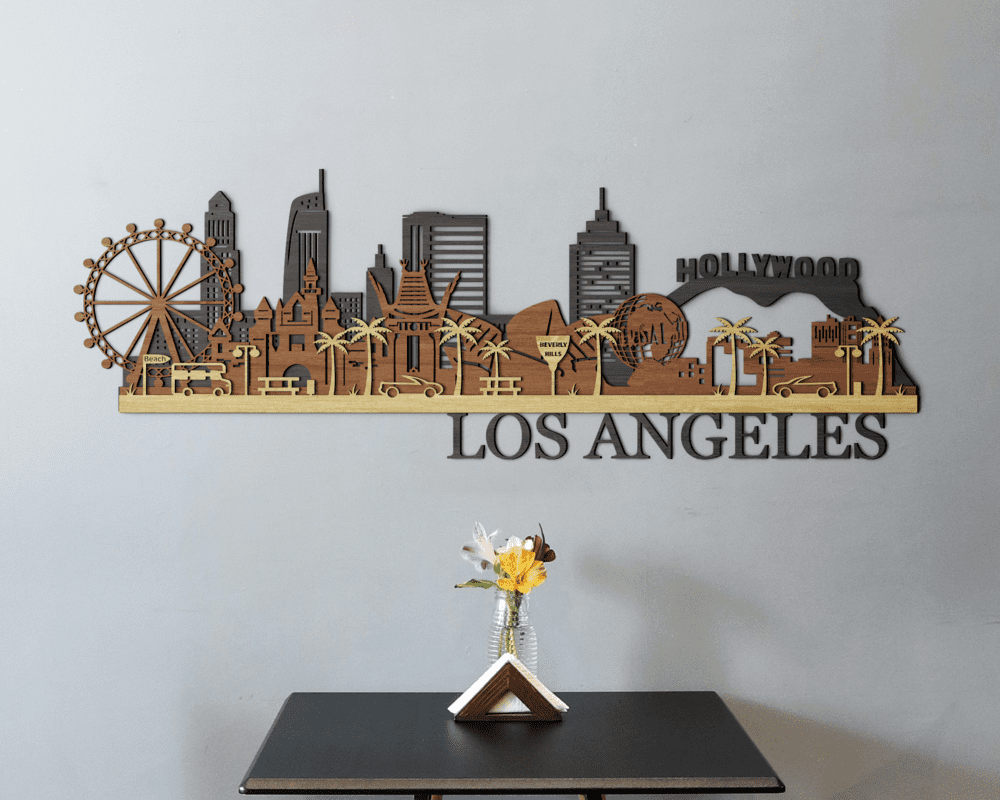 3D Wooden City - Los Angeles