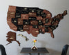 3D Map of USA Prime - Grey with Brown